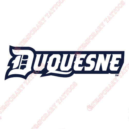 Duquesne Dukes Customize Temporary Tattoos Stickers NO.4297